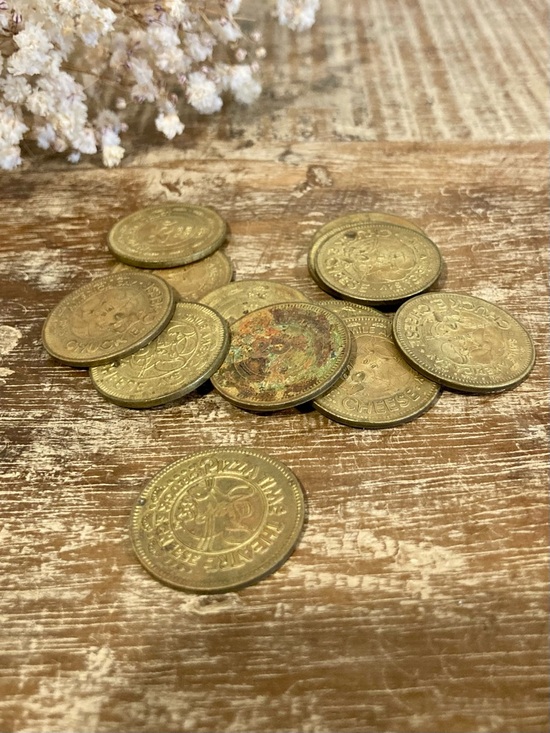 Vintage Other - 13 Vintage Chuck E. Cheese Coins 1982 and 1983